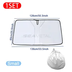 SEAMETAL Foldable Windshield Sun Blocker Sunshade (Small size)