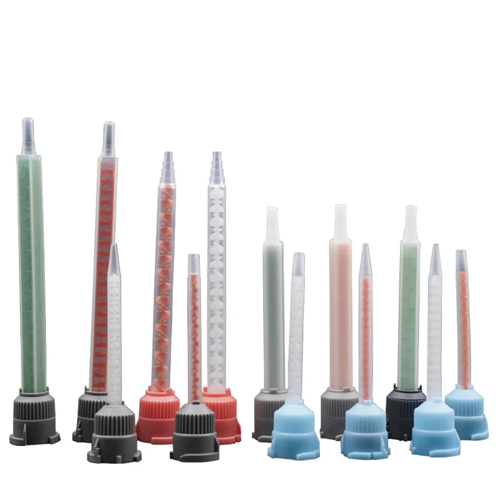 1pc Static Mixing Nozzle AB Glues 1:1 10:1 Mixer Tube Epoxy Resin Adhesives For 50ml Two Component Glue Cartridges