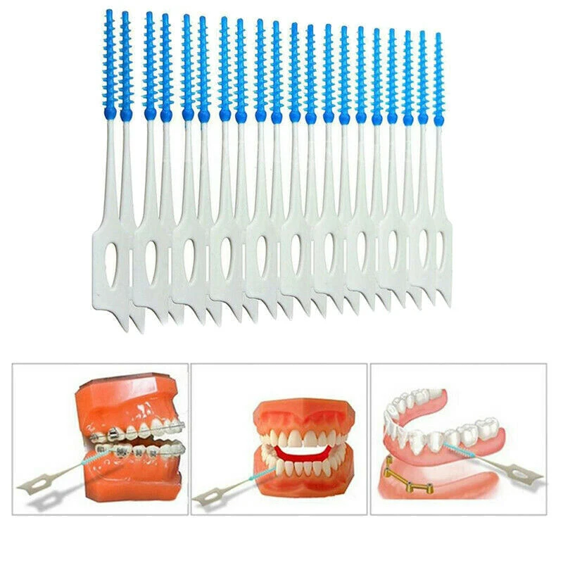 Zahnseide Flosser Picks 40Pcs Ultra Dünne Zahnstocher Zähne Stick Interdentalbürste Zahn Reinigung Zahnseide Pick Mundpflege