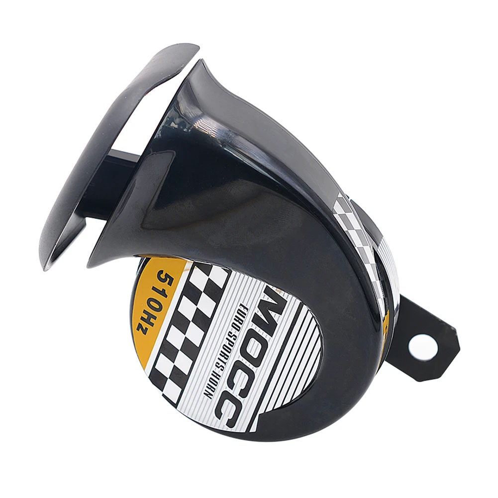 12V Motorcycle Horn 130dB 510hz Electric Air Horn Single-tone Electric Snail Horn for Motorcycle Car for Motorbike Truck Vehicle