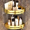 Bath Corner Shelf Non-punching Triangular Wall Toilet Rack Shampoo Shower Bedroom Organizer for Bathroom Storage Accessories 2