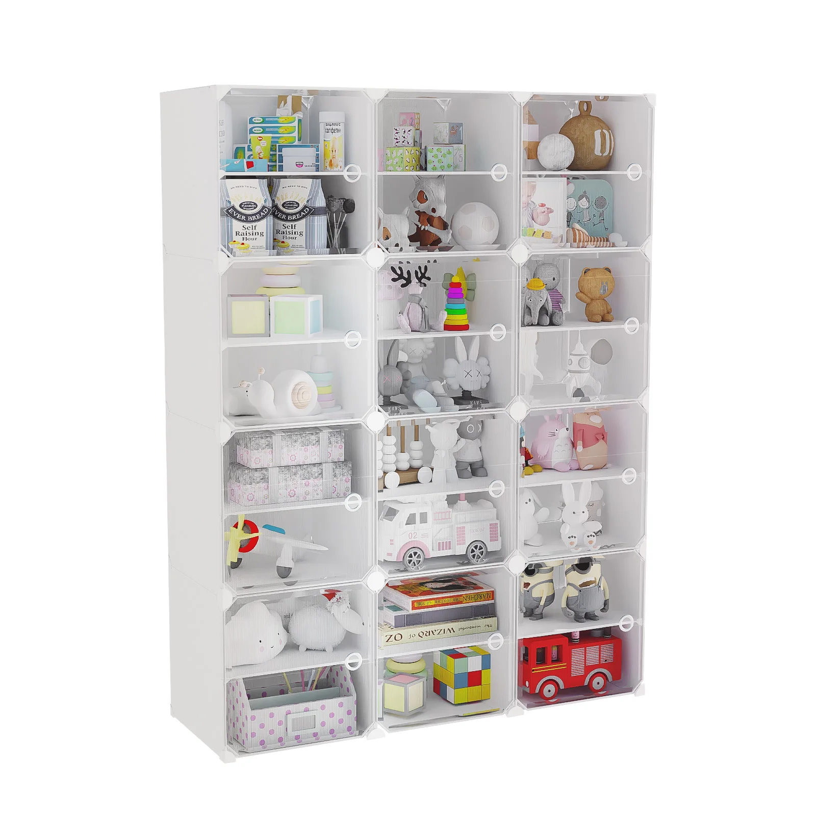 Modular Plastic Shoe Storage Cabinet Boxes 48 Cubes 96 Pairs 12 Tiers Shoe Rack Shelf Tower Stand Storage Organizer