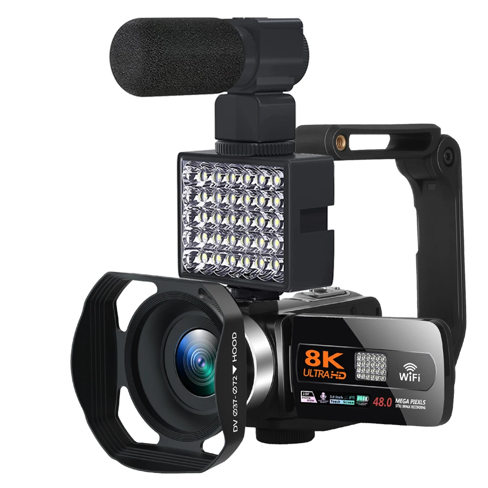 ビデオカメラ 8K YouTubeカメラ Amazon.co.jp: ビデオカメラ 8K HDMI出力WIFI機能6400万画素18倍