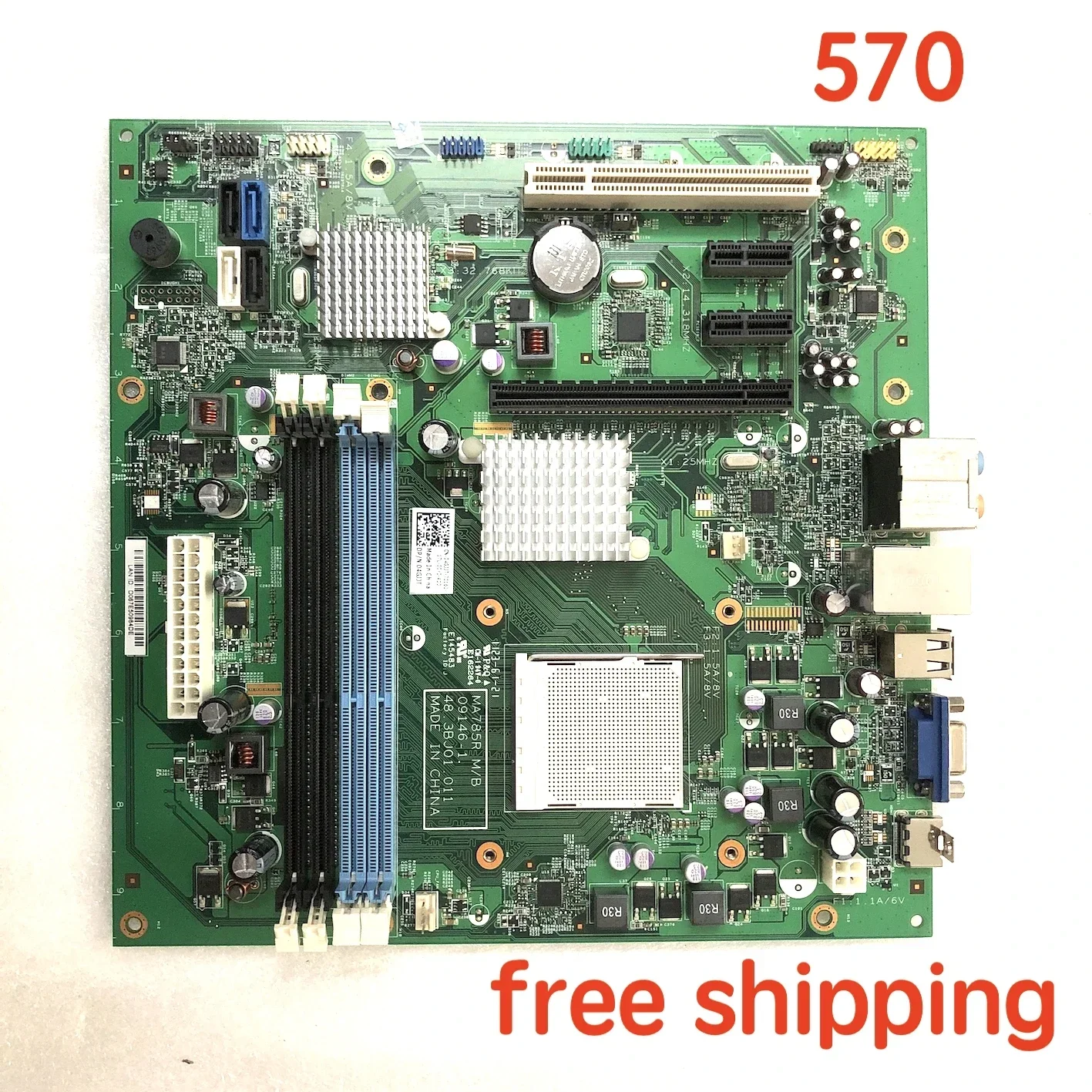 CN-04GJJT MA785R 09146-1 48.3BJ01.011 For DELL Inspiron570 Motherboard 04GJJT Mainboard 100%tested fully work 4 CN-04GJJT MA785R 09146-1 48.3BJ01.011 For DELL Inspiron570 Motherboard 04GJJT Mainboard 100%tested fully work - Image 2