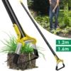 New Garden Hoe Tool 1.2/1.6M Stainless Steel Sharp Stirrup Loop Hoe with Triangle Head and Long Handle Ergonomic Weeding Tool 1