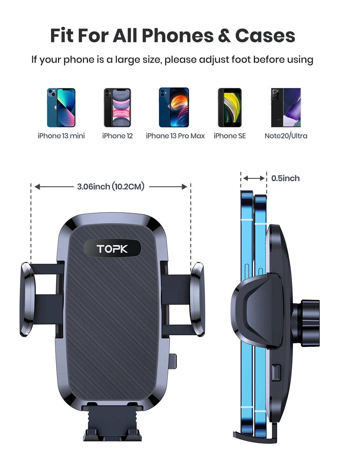 Car Phone Holders with Metal Hook Clip,Air Vent Cell Phone Car Mount,Hands Free