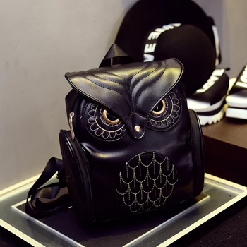 Mochila con Relieve de Búho - Diseño Moderno y Adorable para Mujer