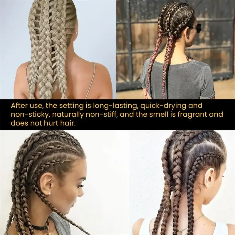 Braid Gel Castor Braid Gel 50g Hair Braiding Gel Styling Control Smooth Long Lasting Tames Frizz Edges Hair Twist Wax