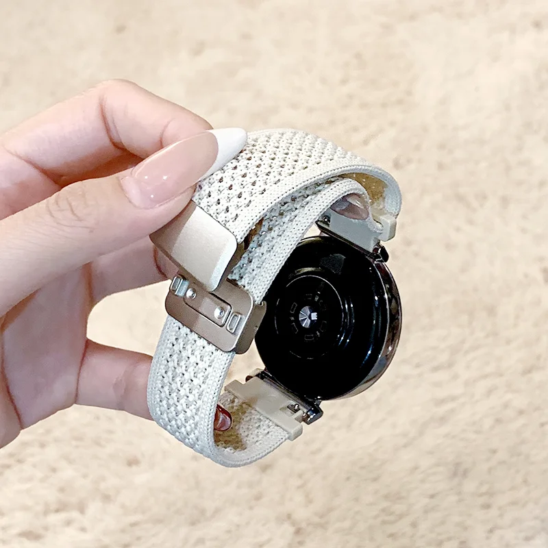 Breathable Nylon Fabric Bracelet Strap, 20mm/22mm