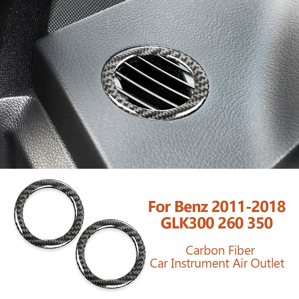 

For Mercedes Benz 2008-2015 GLK GLK300 260 350 Carbon Fiber Car Instrument Panel Air Outlet Decorative Stickers Auto Accessories