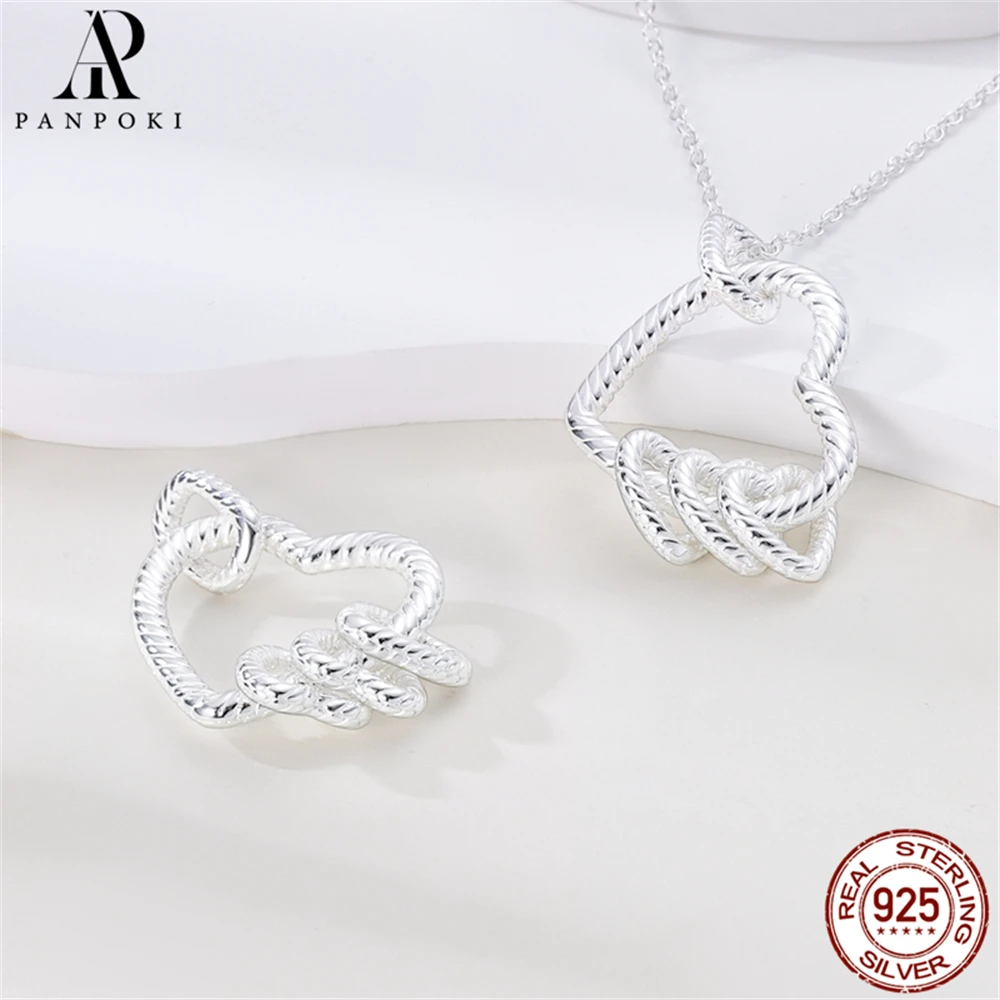 Silver Necklace 9 Style Sterling Silver 925 Women Heart Butterfly Pendant