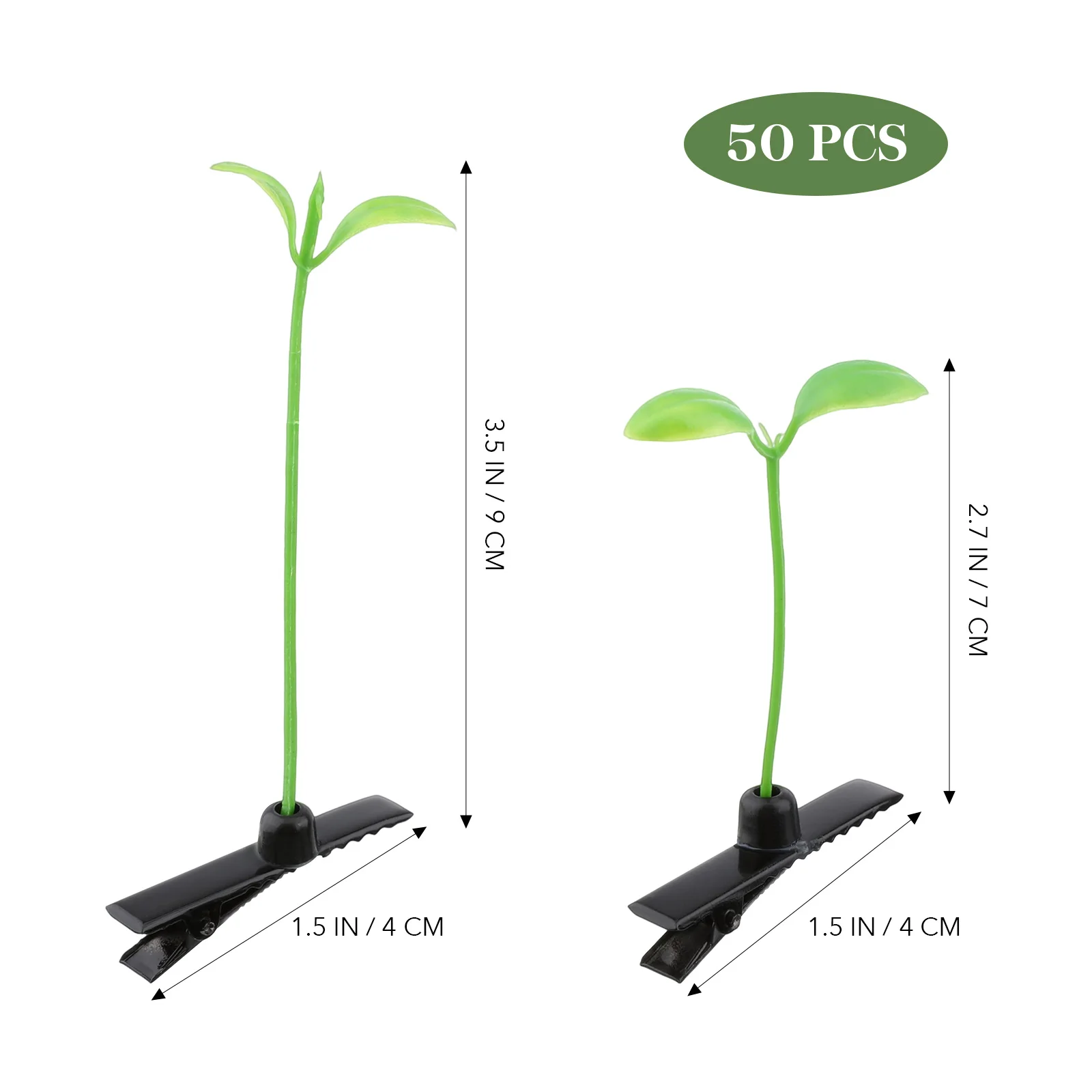 50pcs Sprout Grass Hair Clip Plant Bean Korean Cute Hairpin For Women Girls Women Plant Accessories hair clips hair accessories