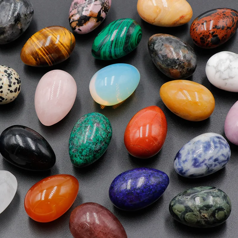 

20*30mm Mini Stone Bird Egg Healing Crystal Yoni Egg Gems Ball Home Decor Chakra Energy Quartz Mineral Specimen Easter Gifts