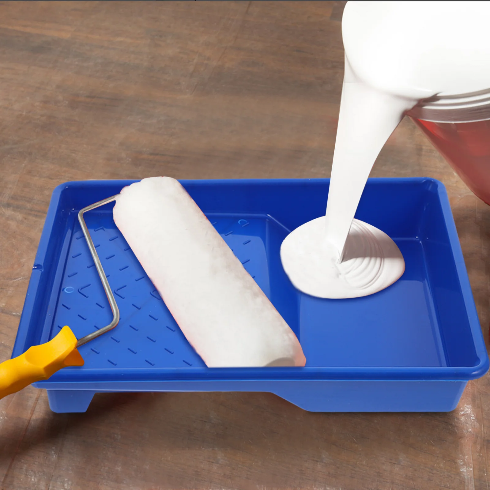 9-Inch Paint Tray Holder Flat Storage Bins Metal Pan Liners Roller Frame Coating paint tray tool set