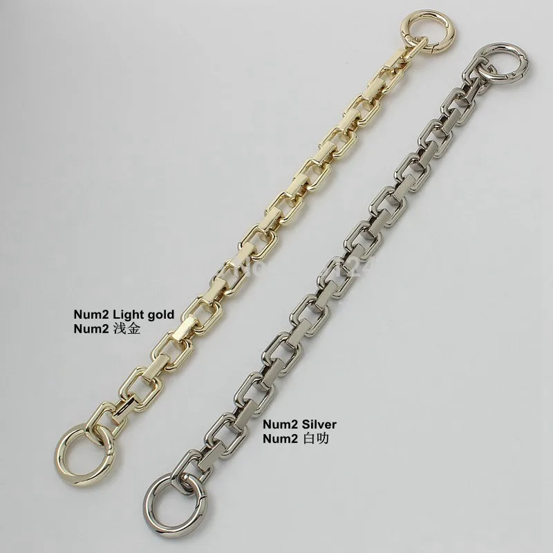 Alloy Replacement Chain Detachable Parts Gold Strap Women Shoulder Handle Square Chain Woman Bag Accessories 30/60/100/120cm