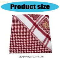 634D Traditional Arab Keffiyeh Jacquard Headwrap for Adult Everyday and Theme Event