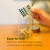 2-Way Humidity Control Packs Size 4g/ 8g, 62% RH for Curing&Storage Flower Buds, Herbs Moisture Balancer, Hydration Packets 4