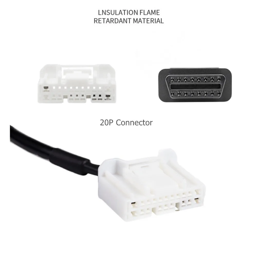 테슬라 모델 3 용 OBD2 커넥터, OBD 진단 자동차 도구, 테슬라 모델 Y용 수 암-16 핀 케이블, 자동차 어댑터, 12 핀, 20 핀, 26 핀