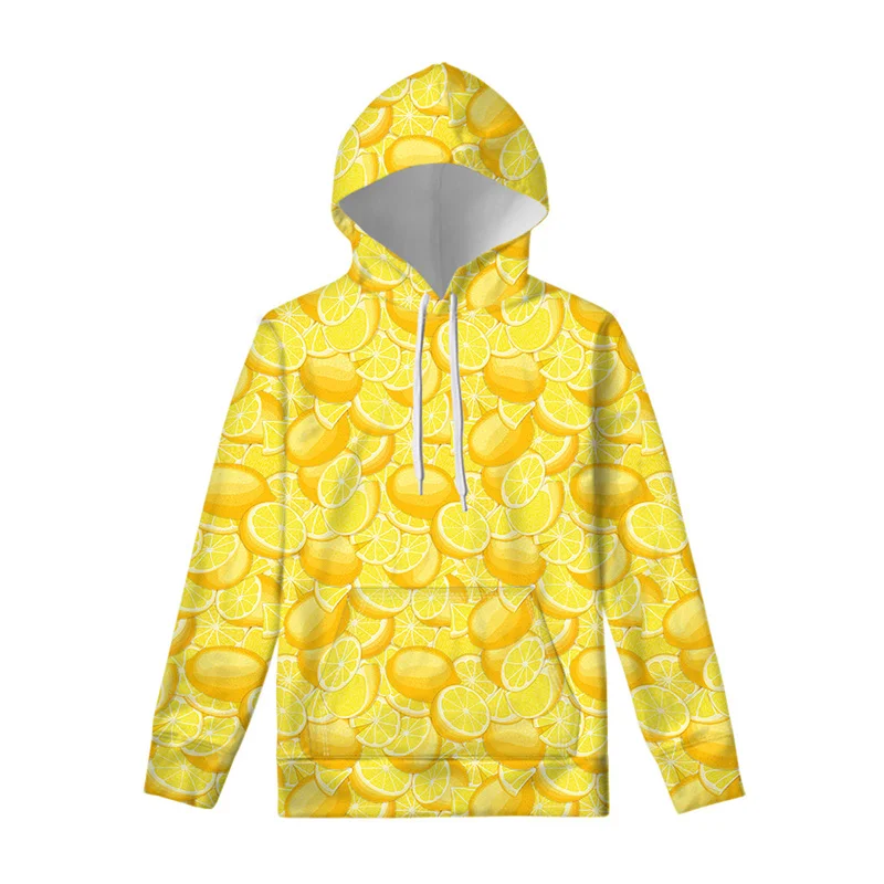 

Lemon 3D Printed Fruit Hoodie Men Clothes Cool Cartoon Kids Hoody Long Sleeve Pullover Swearshirt Tops Street Casual Hoodies