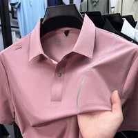 Nueva camiseta Polo Cool Sensation para hombre con diseño estampado, camiseta transpirable, chaqueta informal de negocios de manga corta para hombre