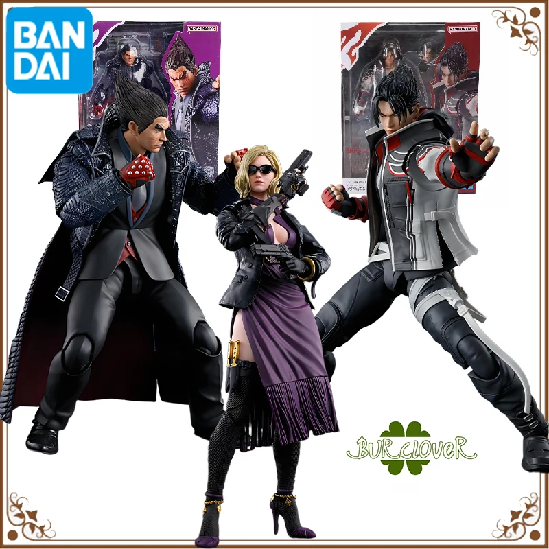 Bandai Original SHF Anime Figure KAZUYA MISHIMA AND JIN Action