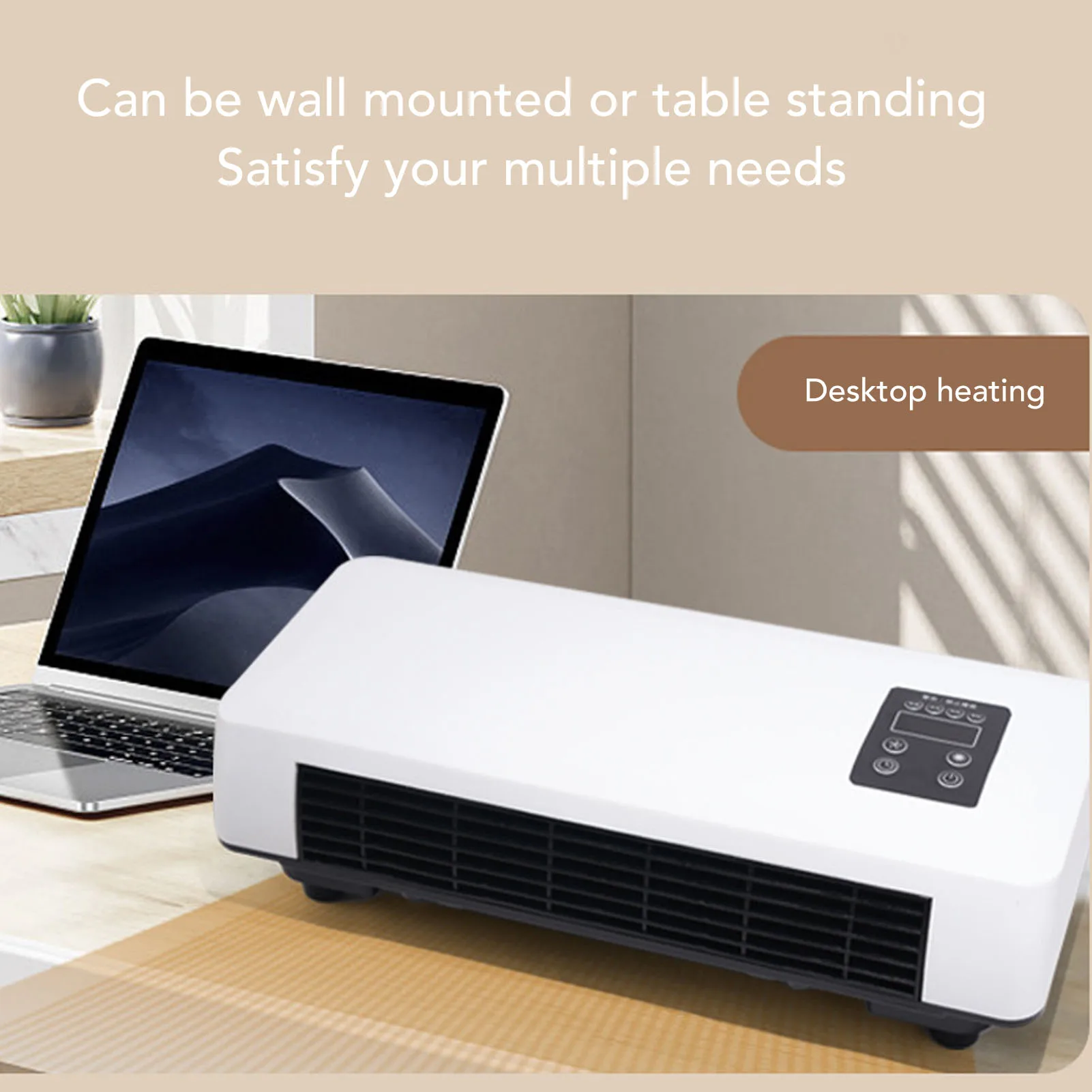 ห้องเย็นและอุ่นติดผนังคอนดิชั่นเนอร์ติดผนังคอนดิชั่นเนอร์แบบพกพาปรับประหยัดพลังงานเครื่องทําความร้อนอย่างรวดเร็วสําหรับห้องนอน 1