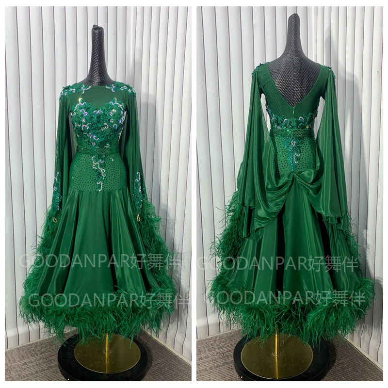 

ballroom dance dress Costume Modern Competition Waltz Tango Ballroom Dance Dress Standard Girls Women dance dress GOODANPAR