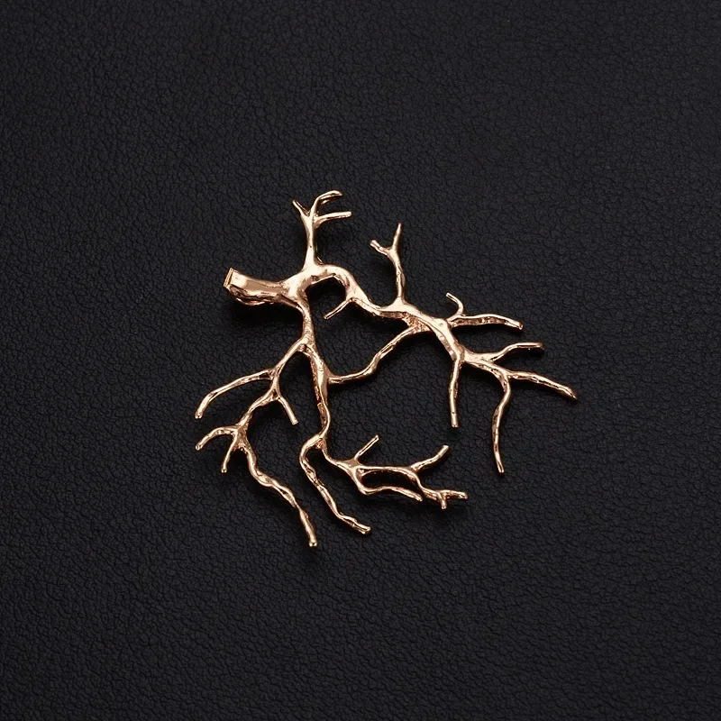 

5Pcs Copper Plating Silver 27 * 31mm Tree Branch Blank Base Pendants for DIY Necklace Jewelry Making Accessories