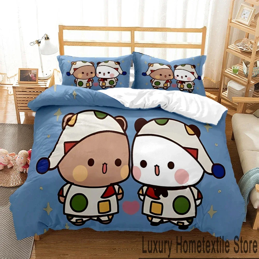 3D Print Bubu Dudu Cartoon Bear Panda Bedding Set Boys Girls Twin Queen King Size Duvet Cover Pillowcase Bed boys Adult 6