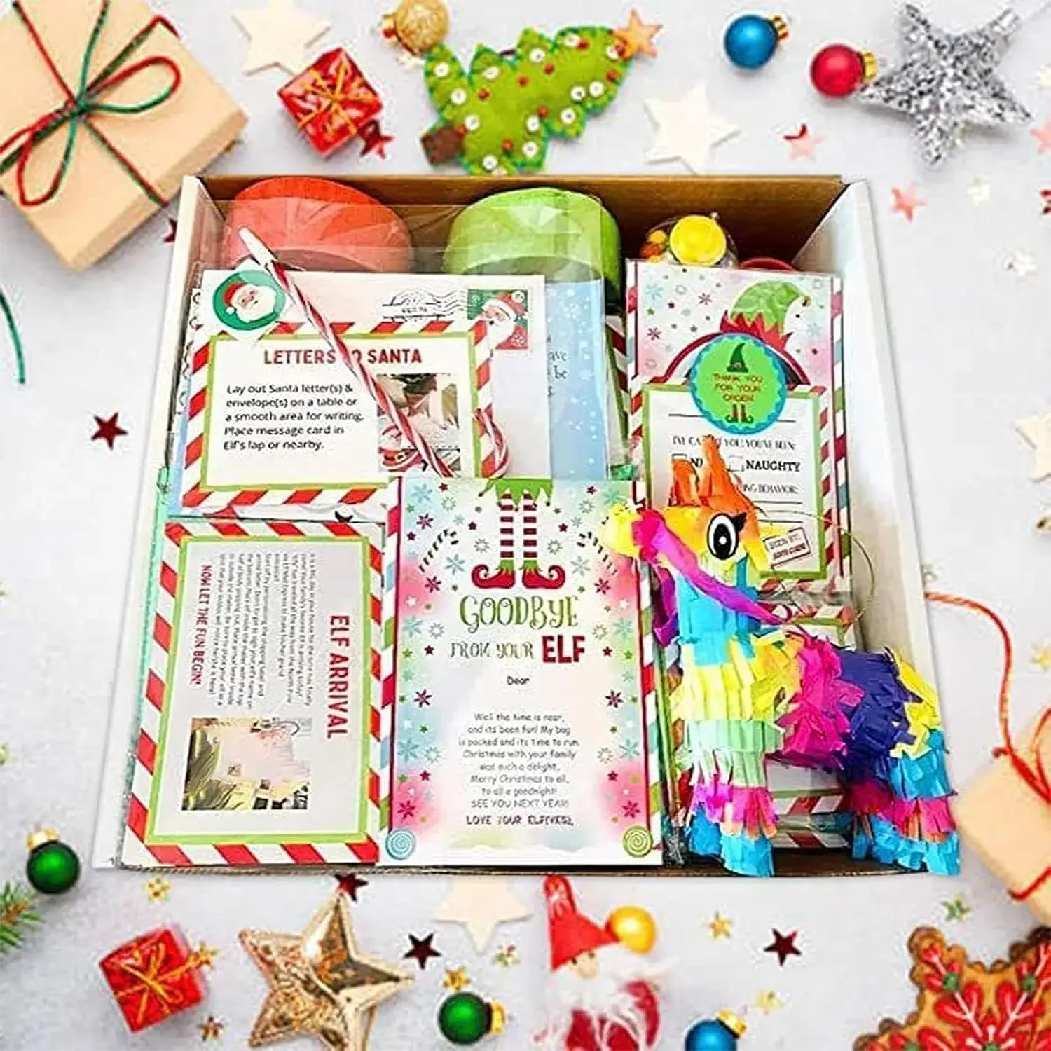 

Elf Kit 24 Days of Christmas ，2023 New Christmas Elf Kit ， Holiday Elf Adventure Kit for 12/24 Days ，Christmas Countdown Gift