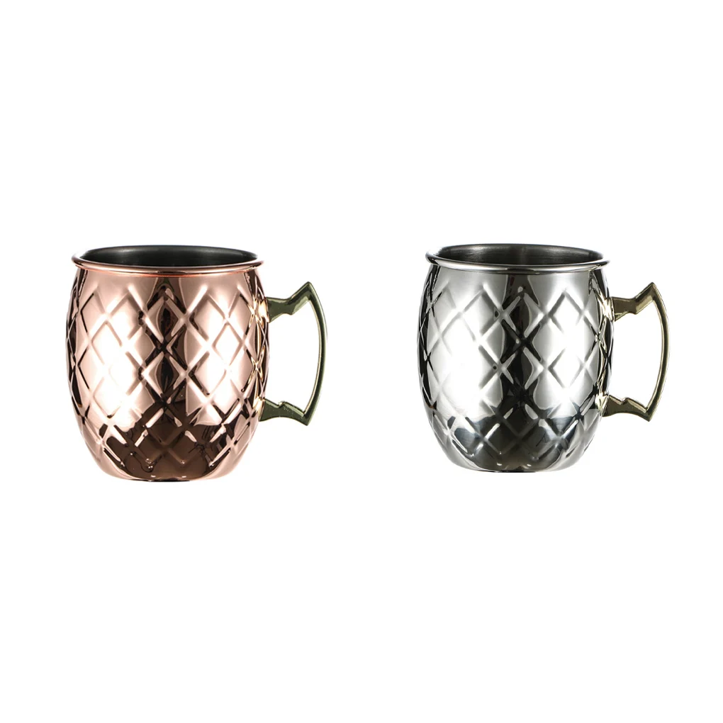 

550ml Mug Stainless Steel Wine Drinking Cup with Handle Mugs Drinkware