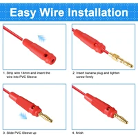 24Pcs 4mm Banana Plug 32A High Current Speaker Banana Plugs Stackable Screw Type Banana Connector Adapter - Image 4