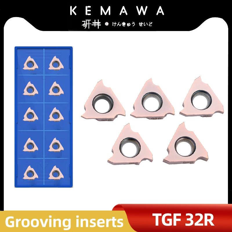 

Kemawa TGF32R 055/075/100/120/150/155/160/165/200/210/250/275/280/300 AP15TF CNC Lathe Tool Shallow Grooving Carbide Insert
