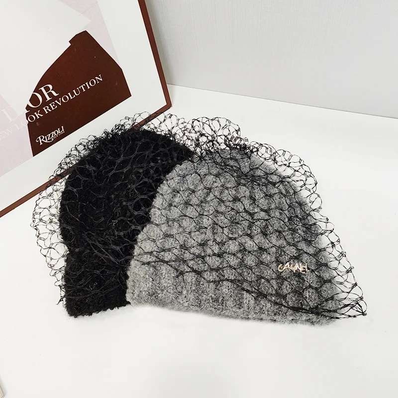 Hat Veil Women Winter Acrylic Knit Beanie Warm Accessory For Cold Weather Autumn Sports Skiing Outdoor Holiday 6