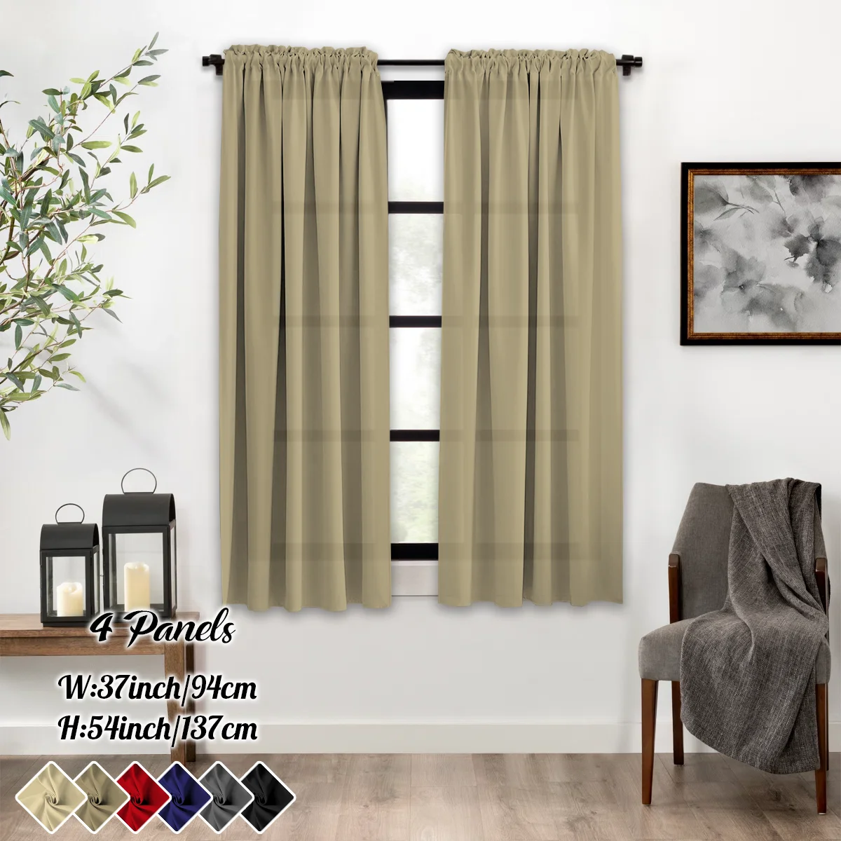 Curtain installation on rod