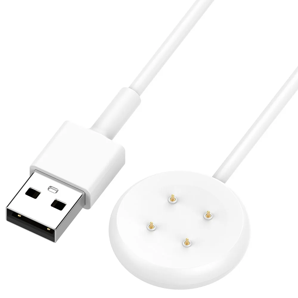 Versatile 3.3FT USB Charging Cable for Smartwatch Charging Dock - Portable Accessory in White/Black