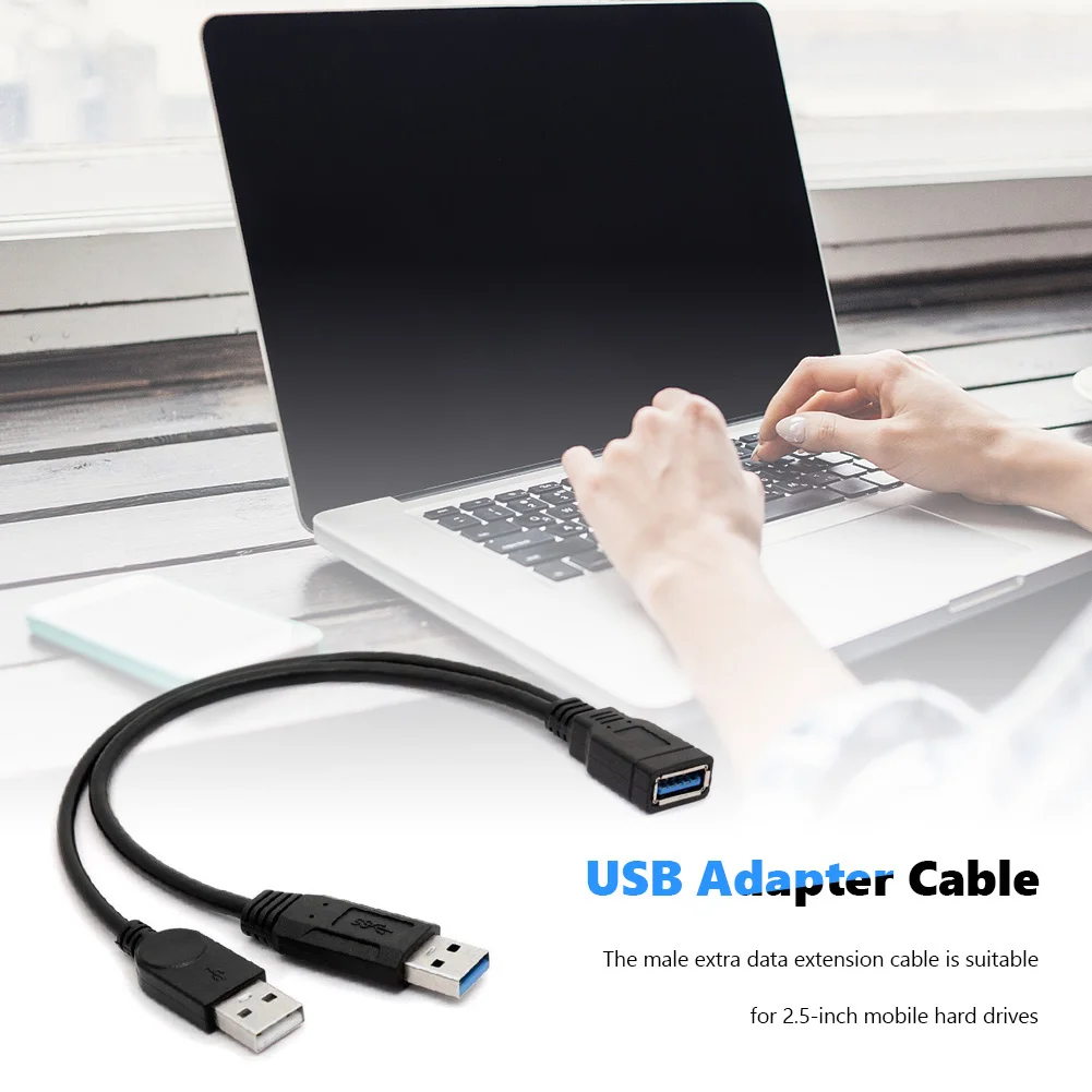 추가 전원 데이터 분배기 익스텐션 케이블, USB 3.0 암-듀얼 USB 수 데이터 Y 분배기, 익스텐션 케이블 코드