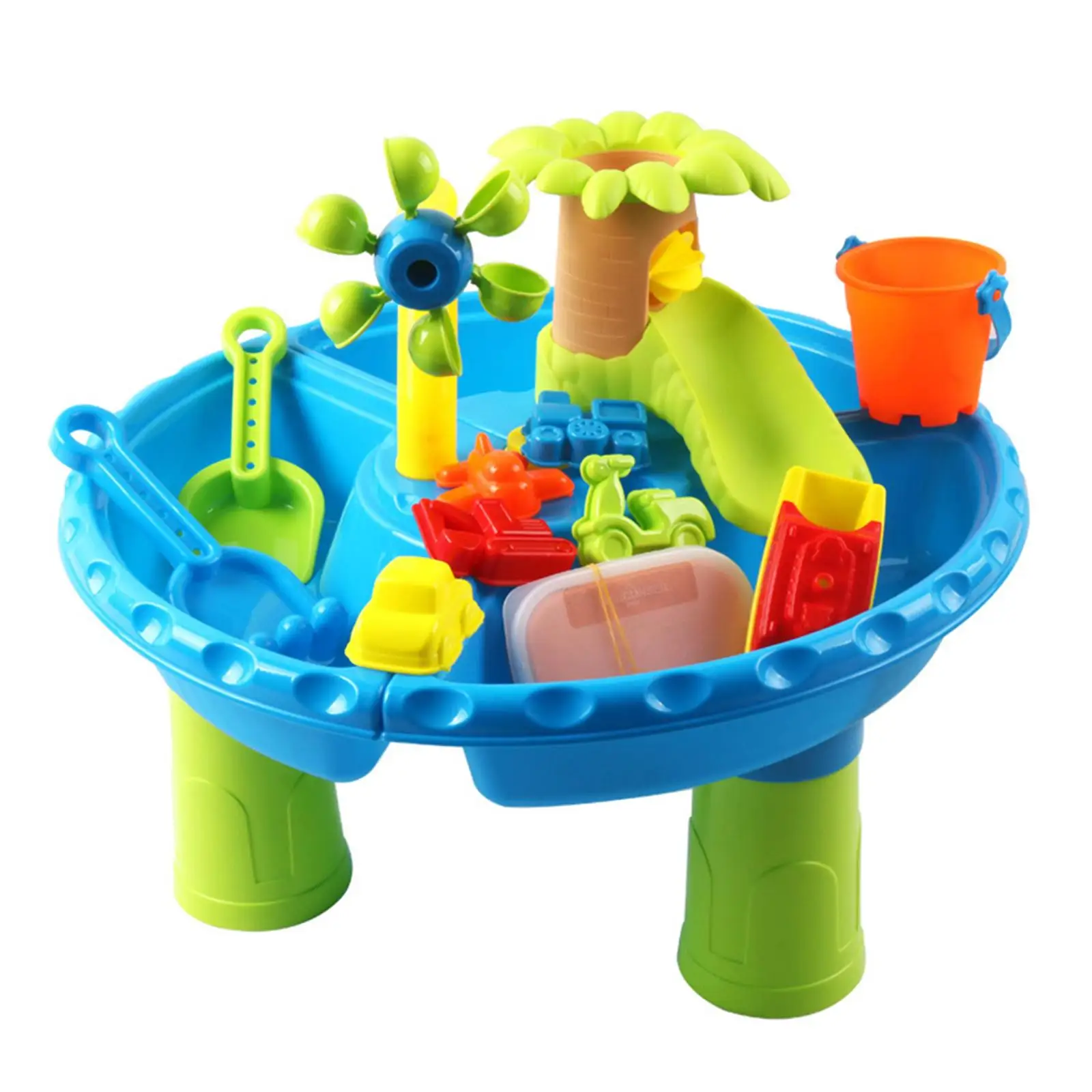 22pc 43cm Kids Sand Water Activity Play Table Fun Outdoor Sandpit Toys Set