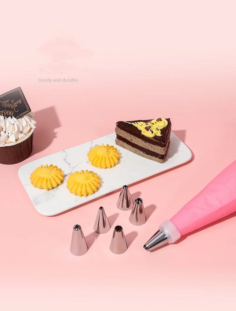 Description Picture 4 of itemStainless steel cake decoration tool set, piping nozzle with thickened cream baking accessories,