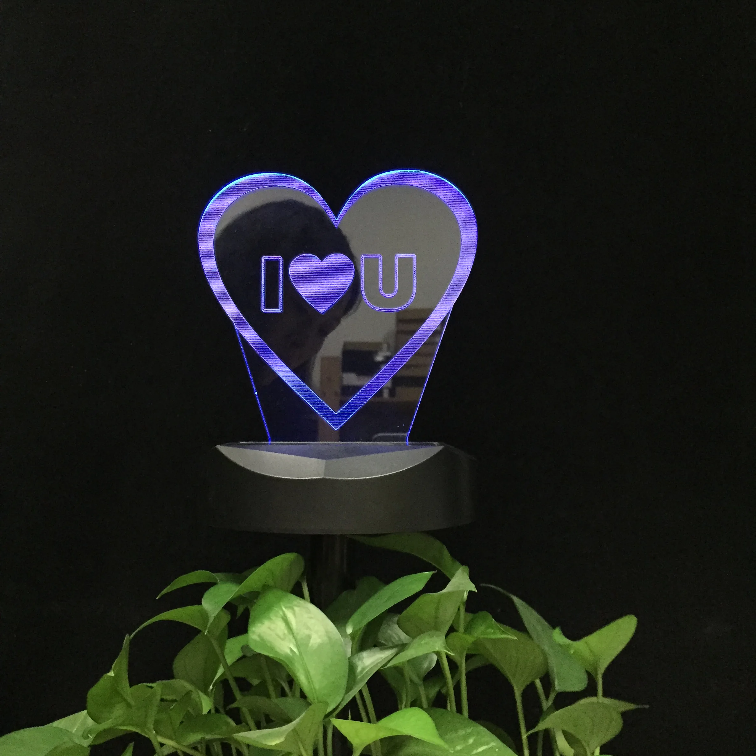 

Настольная 3d-лампа I Love U в форме сердца для двора, сада, лужайки