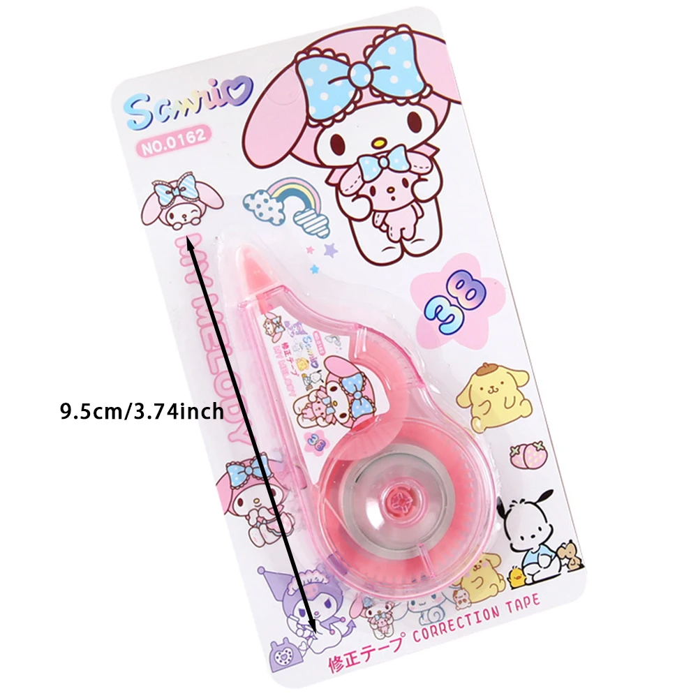 Sanrio Kuromi Cinnamoroll My Melody Correction Tape Kawaii Students Stationery School Office Supplies Gifts 3Pcs correction tape