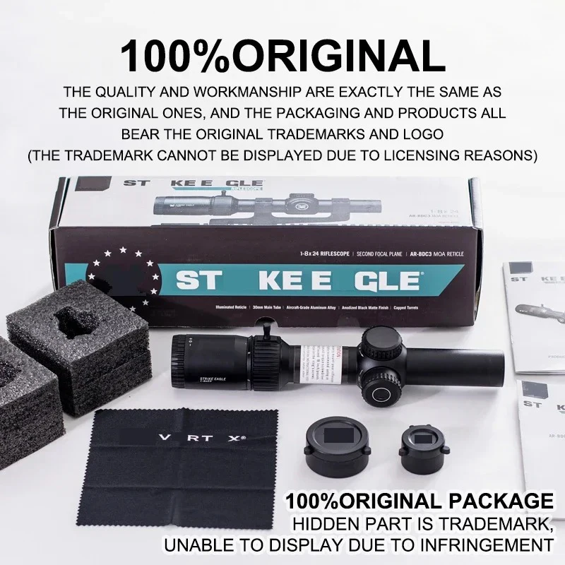 Original V*RT*X Optics St**ke E*gle 1-8X24 Second Focal Plane(SFP) Riflescope AR-BDC3 Reticle Waterproof/Shock Resistant