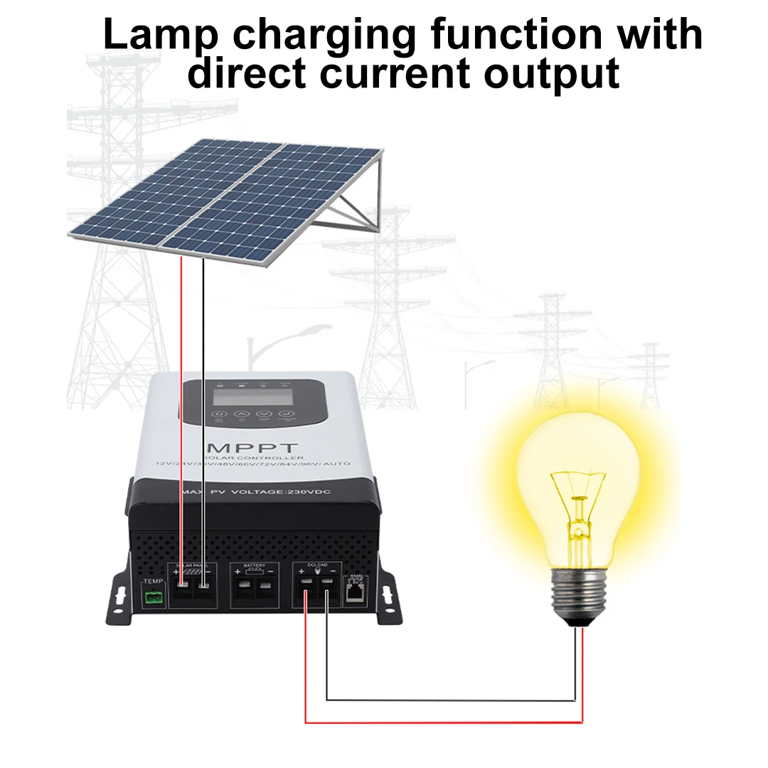 Solar MPPT Photovoltaic Controller With DC Current Output For Charging Street La