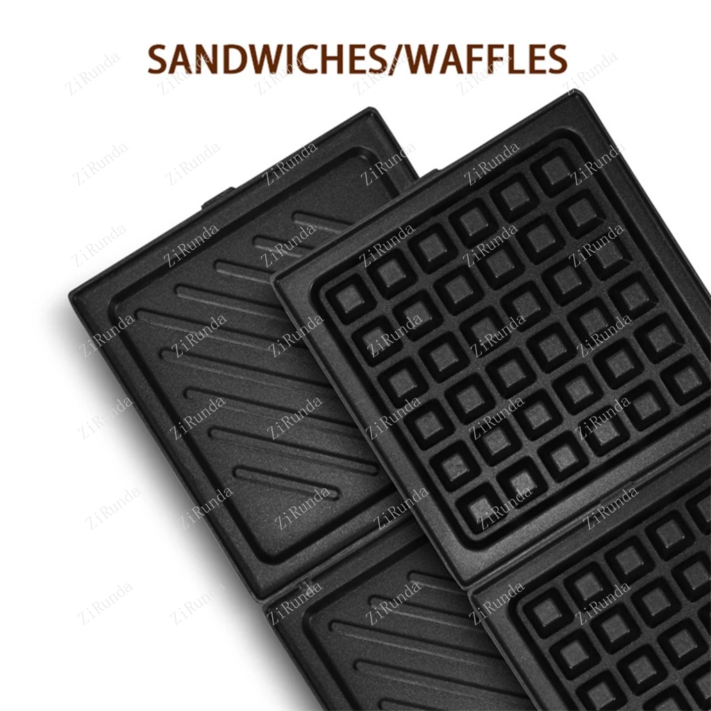~Sandwich Waffle Breakfast Machine Heating Toast Press Toasted Bread Small Light Food Machine   multifunction breakfast machine 6