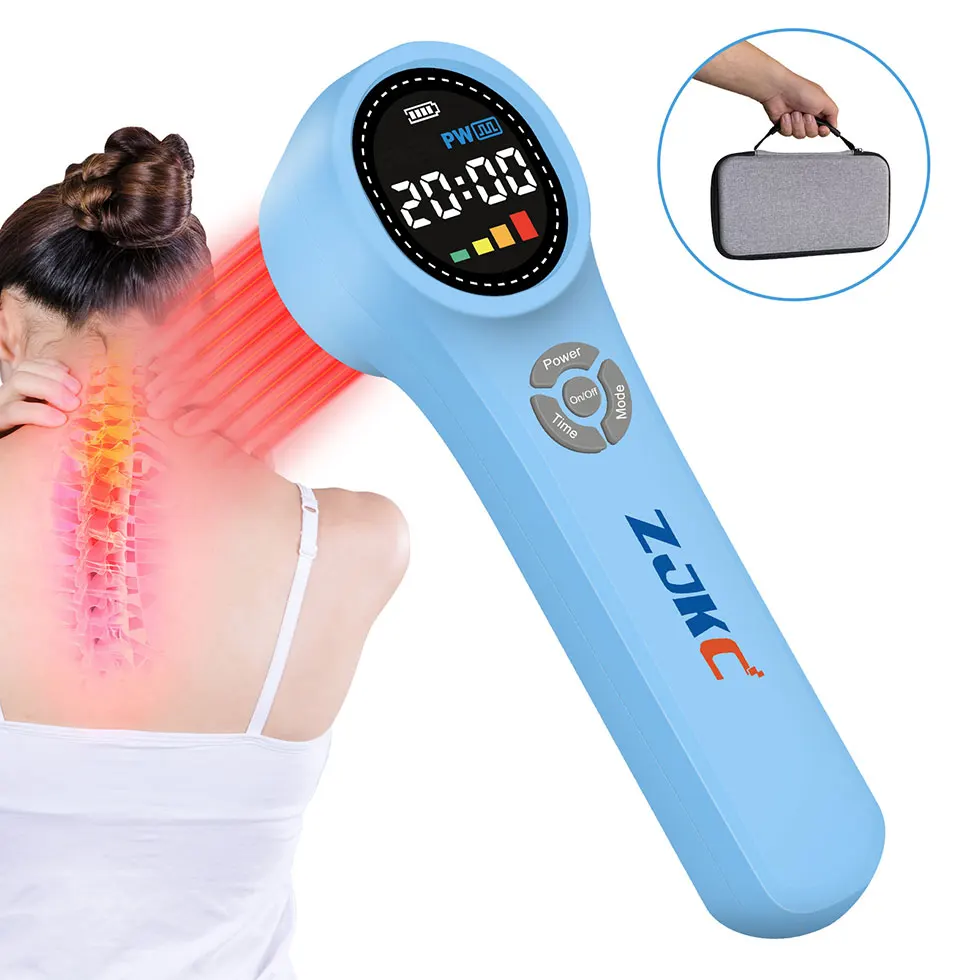 ZJKC 4×980nm 4×810nm +16×660nm Cold Laser Therapy Device for Joint Muscle Arthritis Pain Relief LLLT Physiotherapy Would Healing zjkc 660nm×16 810nm×4 980nm×4 lllt cold laser therapy device for knee wrist back muscle pain relief for arthritis tennis elbow