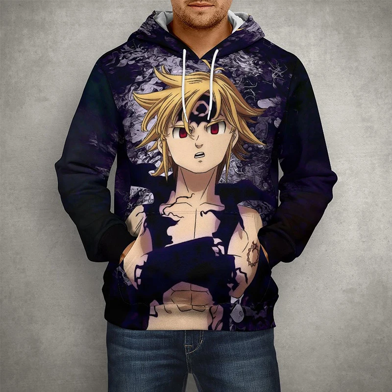 

Spring New Anime The Seven Deadly Sins Nanatsu No Taizai 3D Print Pullover Men Women Fashion Hoodies Boy girl Casual Cool Tops