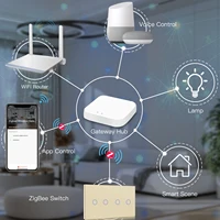 BSEED Zigbee Wall Touch Switches Double 1/2/3Gang 1Way Wireless Smart Switch Wifi Sensor Switch Tuya Google Alexa No Neutral - Image 3