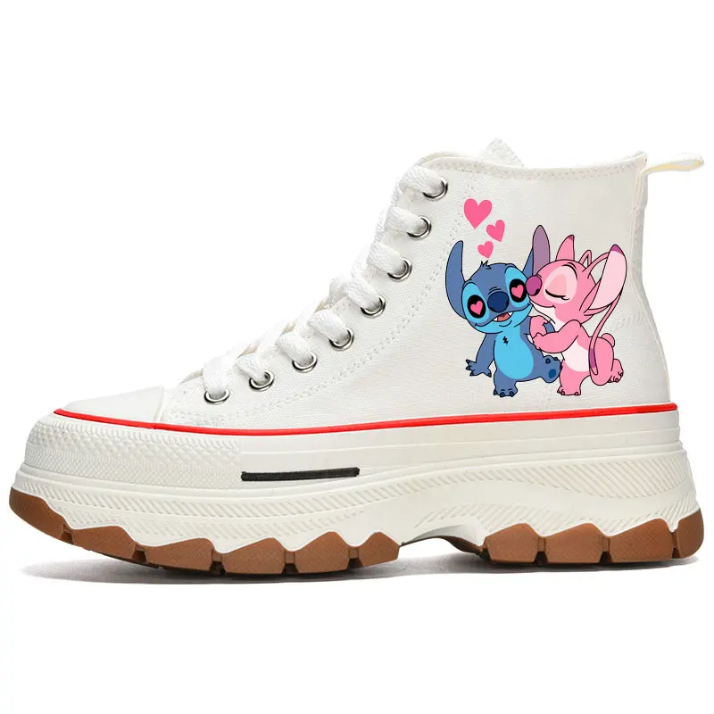 Chaussures Montantes Stitch & Angel Disney - Baskets Blanches