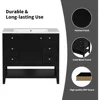 36" Bathroom Vanity with Sink Combo, Bathroom Sink Cabinet One Cabinet and Three Drawers, Solid Wood and MDF Board, Black 4