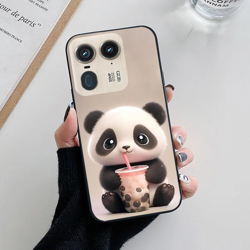 Lovely Cartoon Flower Soft Silicone Phone Cover for Motorola Edge 50 Ultra